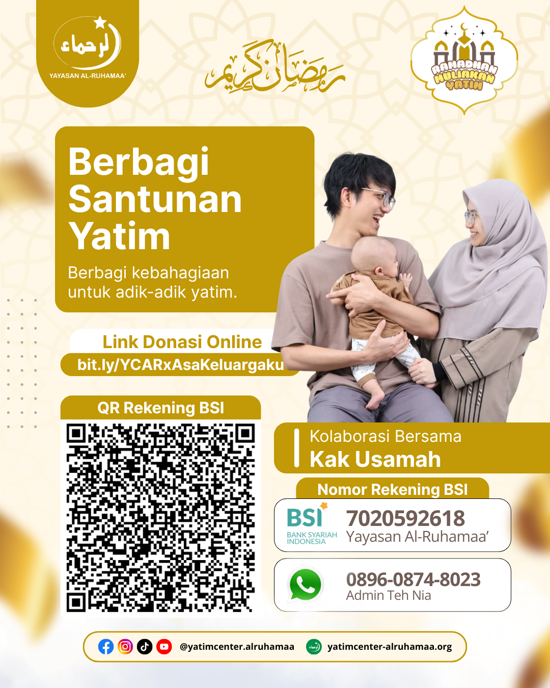 Berbagi Santunan Yatim Bersama Kak Usamah