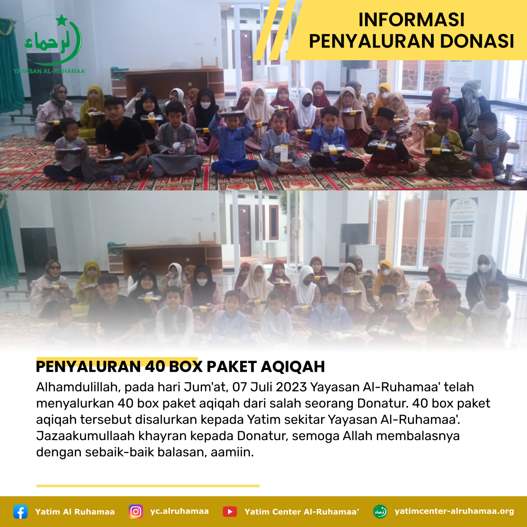 PENYALURAN 40 BOX PAKET AQIQAH