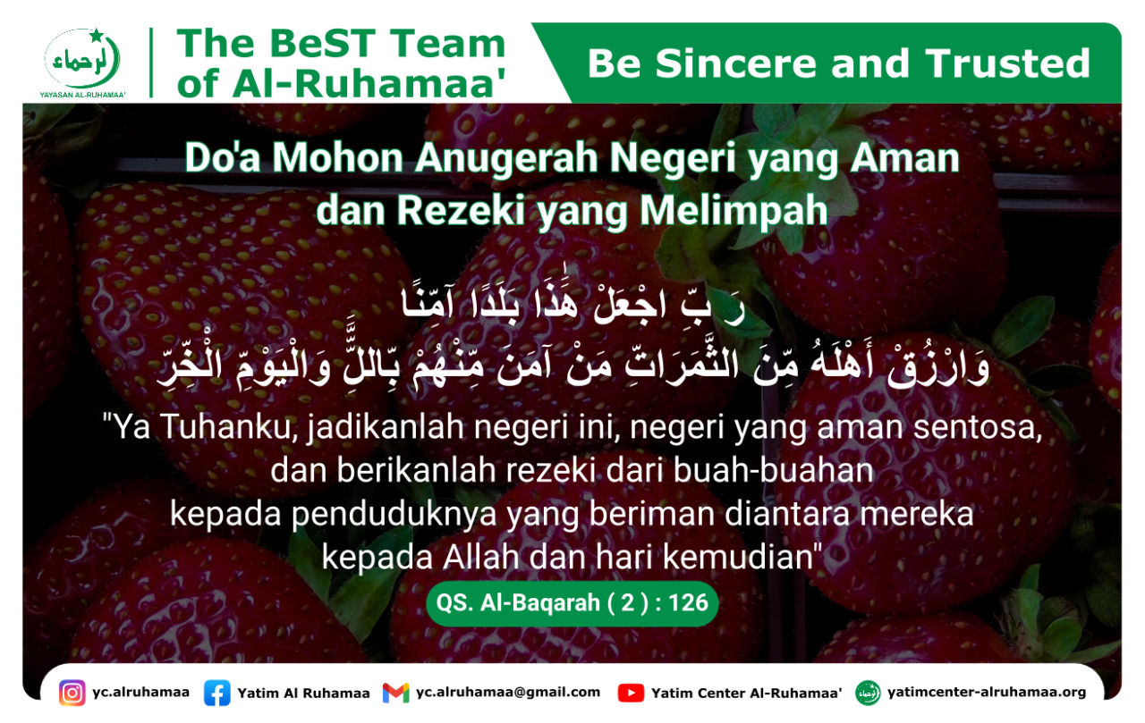 Do'a Mohon Anugerah Negeri yang Aman dan Rezeki yang Melimpah