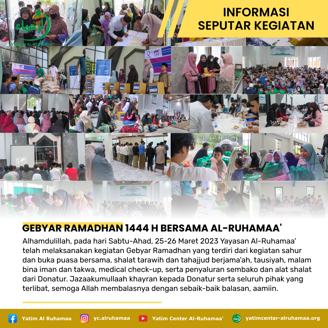 GEBYAR RAMADHAN 1444 H BERSAMA AL-RUHAMAA'