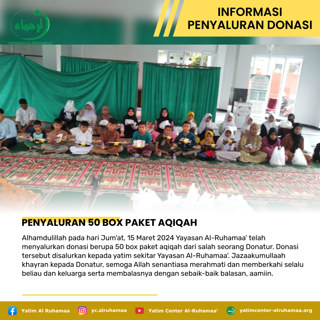PENYALURAN 50 BOX PAKET AQIQAH