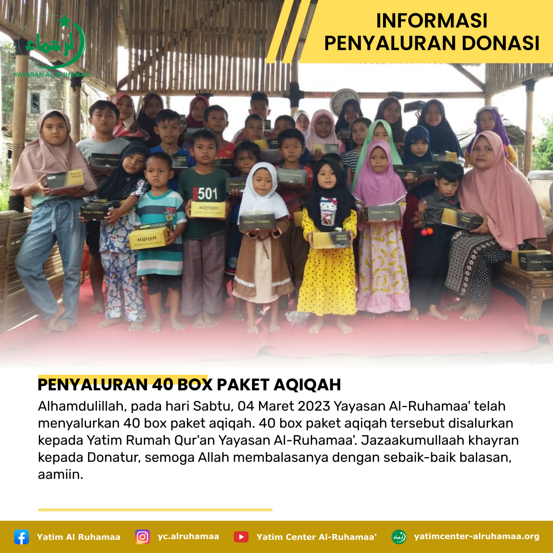 PENYALURAN 40 BOX PAKET AQIQAH