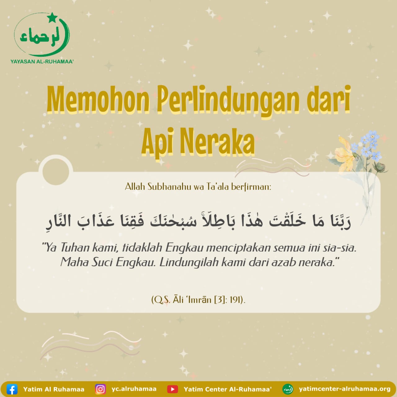 MEMOHON PERLINDUNGAN DARI API NERAKA