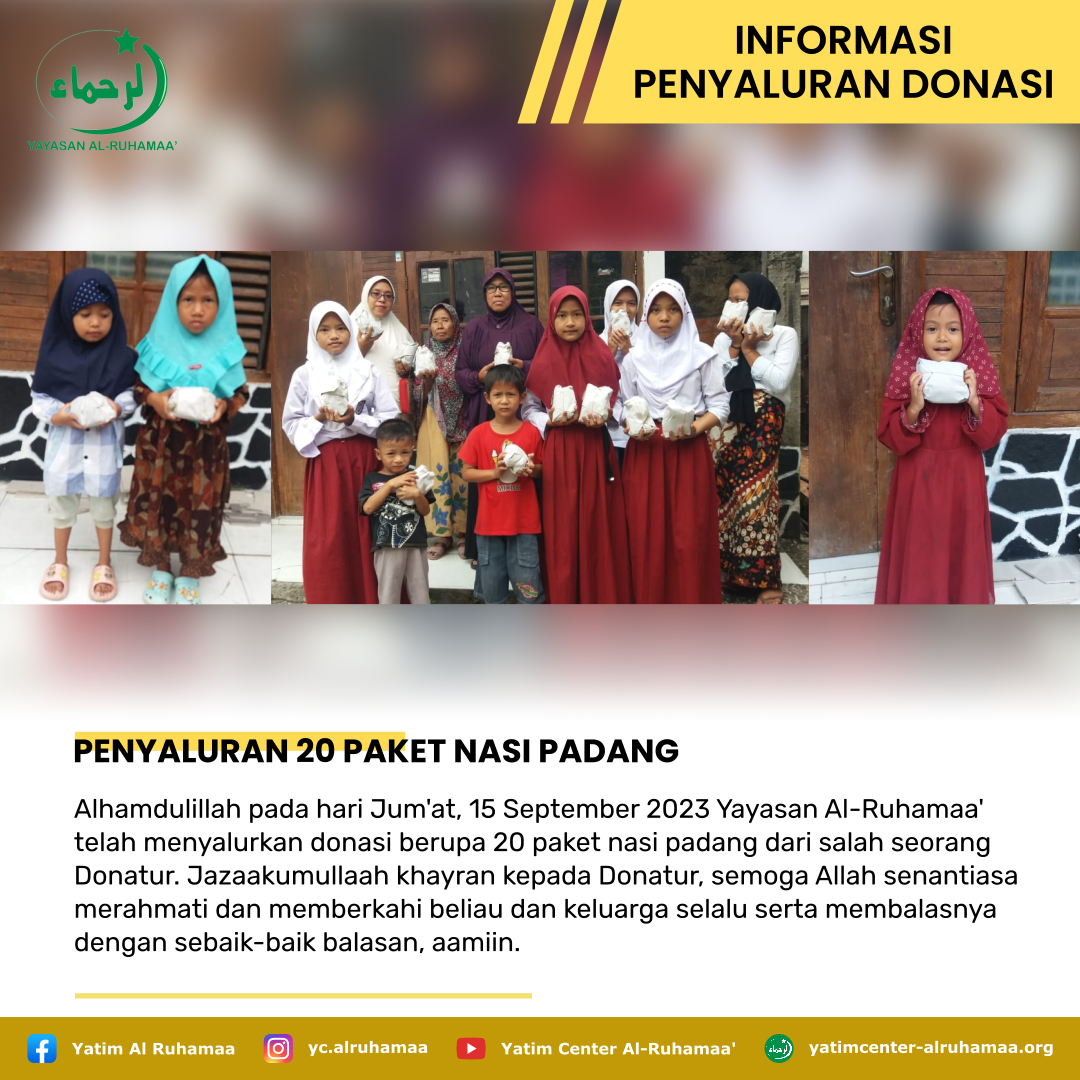 PENYALURAN 20 PAKET NASI PADANG