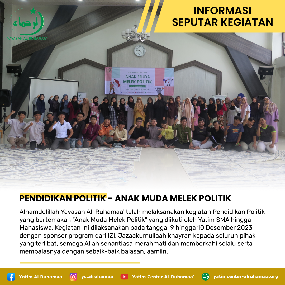 PENDIDIKAN POLITIK - ANAK MUDA MELEK POLITIK