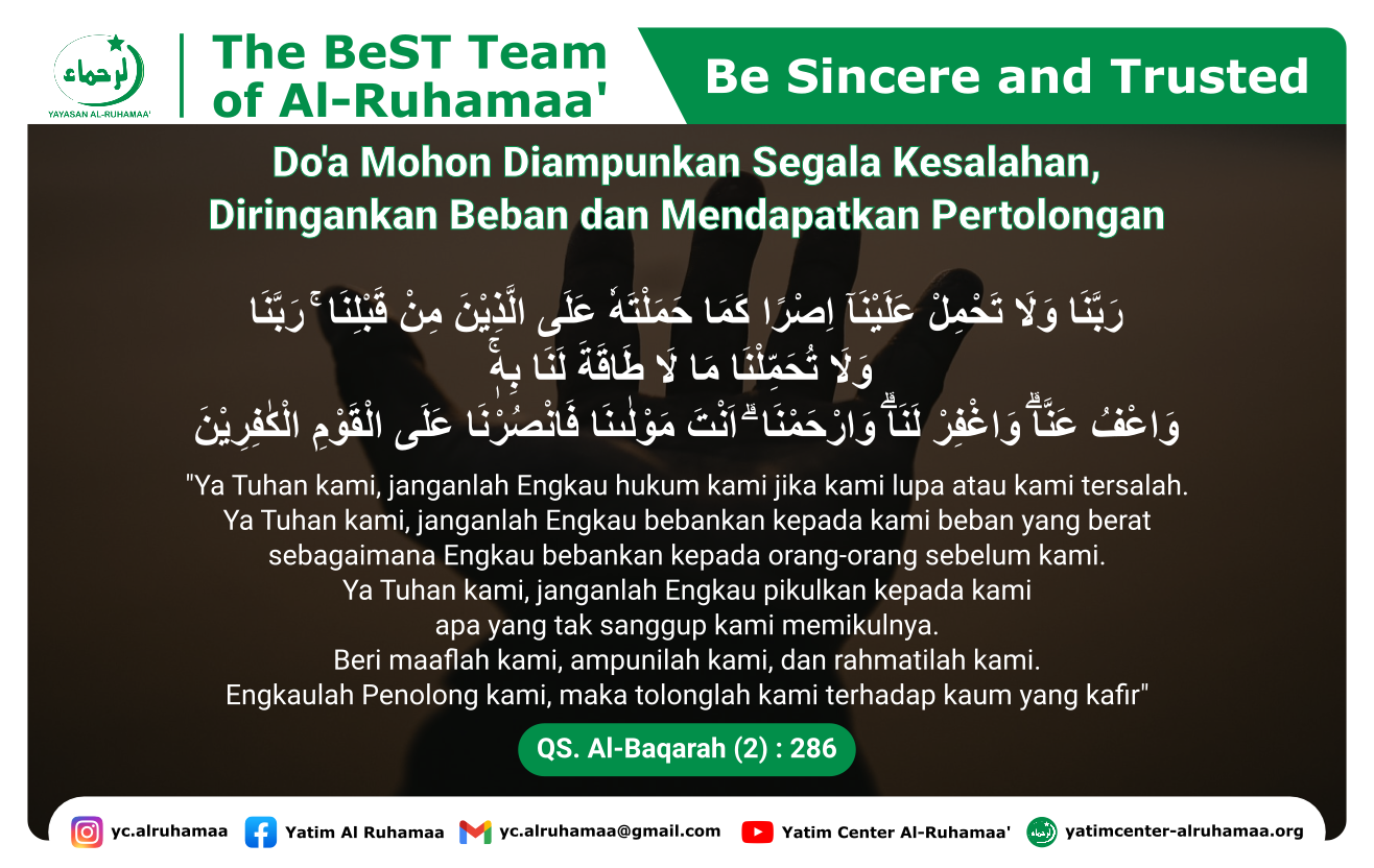 Do'a Mohon Diampunkan Segala Kesalahan, Diringankan Beban dan Mendapatkan Pertolongan