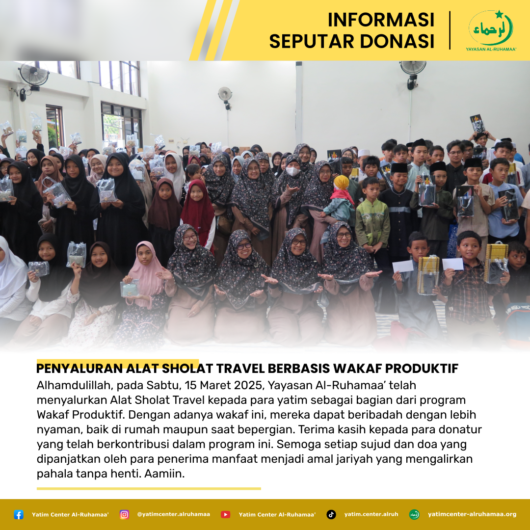 Penyaluran Alat Sholat Travel Berbasis Wakaf Produktif