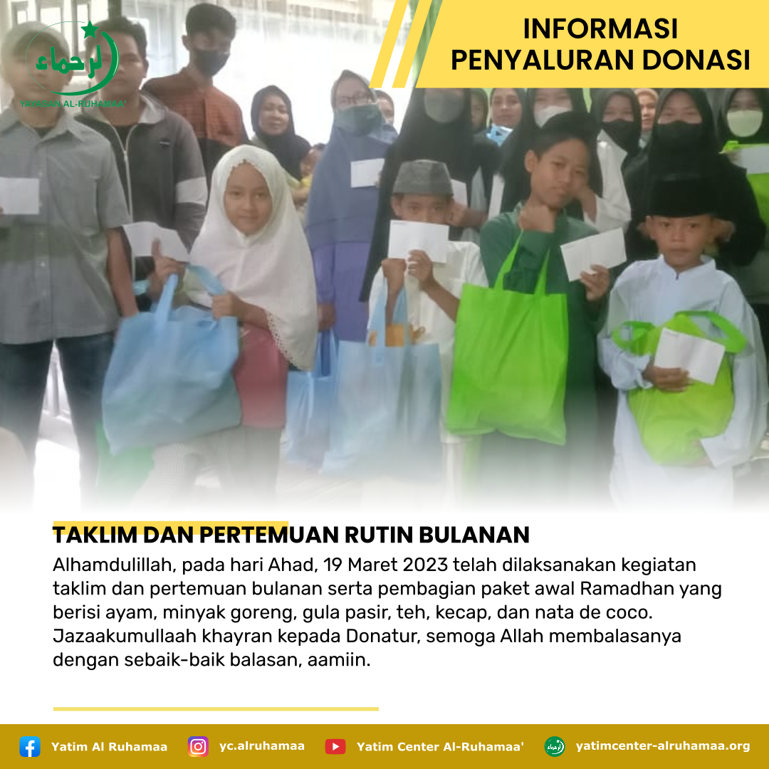 TAKLIM DAN PERTEMUAN RUTIN BULANAN