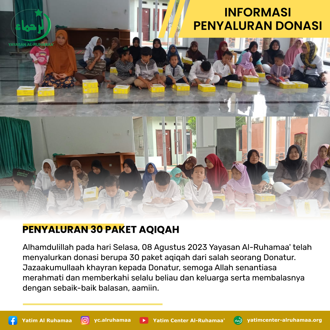 PENYALURAN 30 PAKET AQIQAH