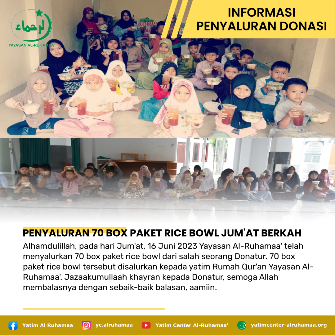 PENYALURAN 70 BOX PAKET RICE BOWL JUM'AT BERKAH