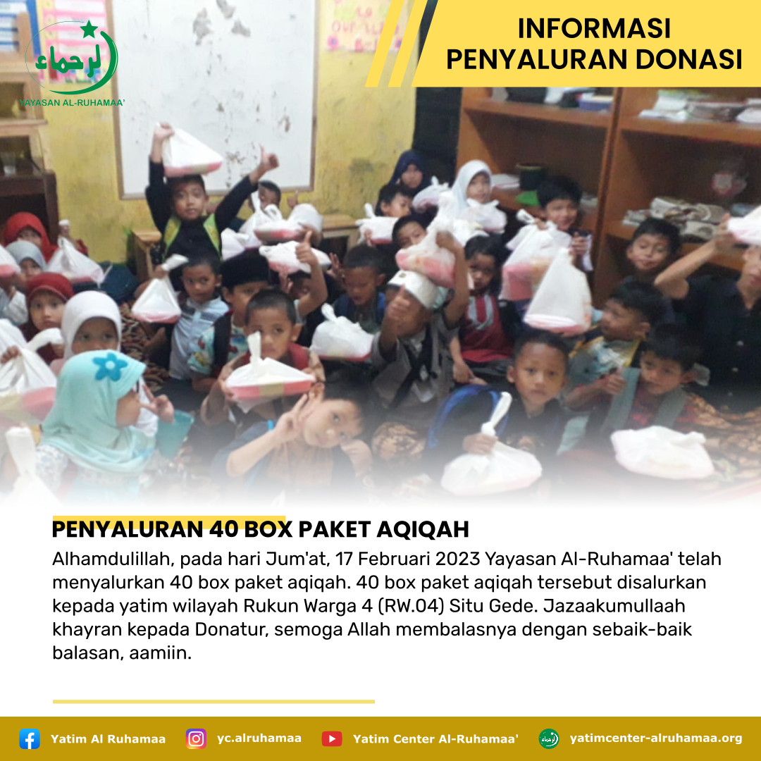 PENYALURAN 40 BOX PAKET AQIQAH