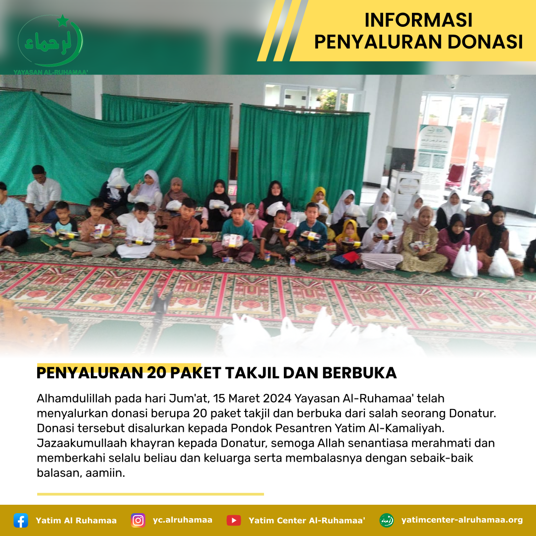 PENYALURAN 20 PAKET TAKJIL DAN BERBUKA