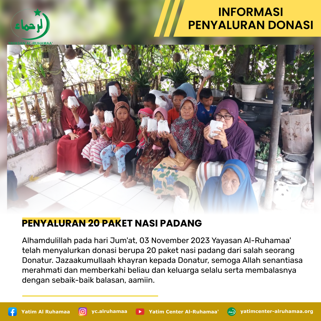 PENYALURAN 20 PAKET NASI PADANG