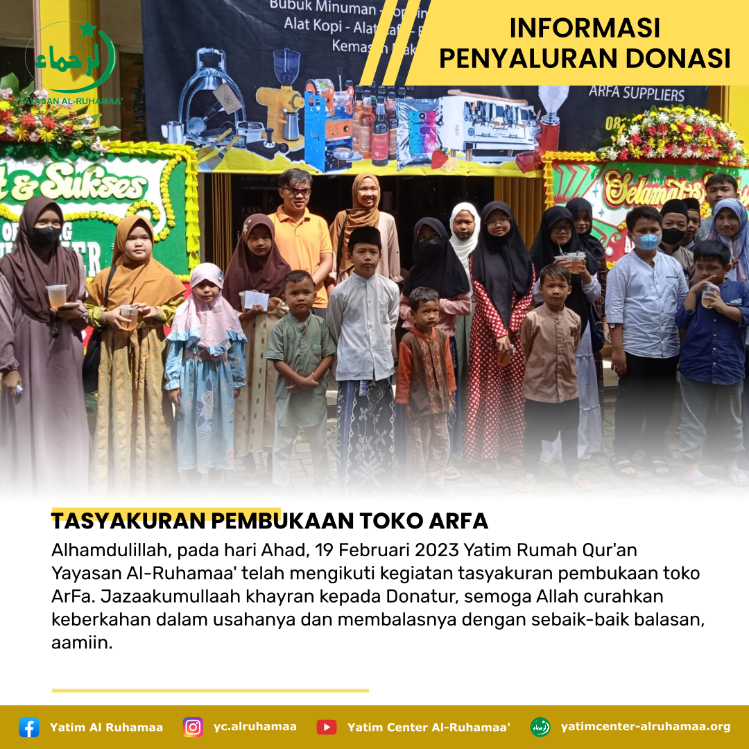 TASYAKURAN PEMBUKAAN TOKO ARFA