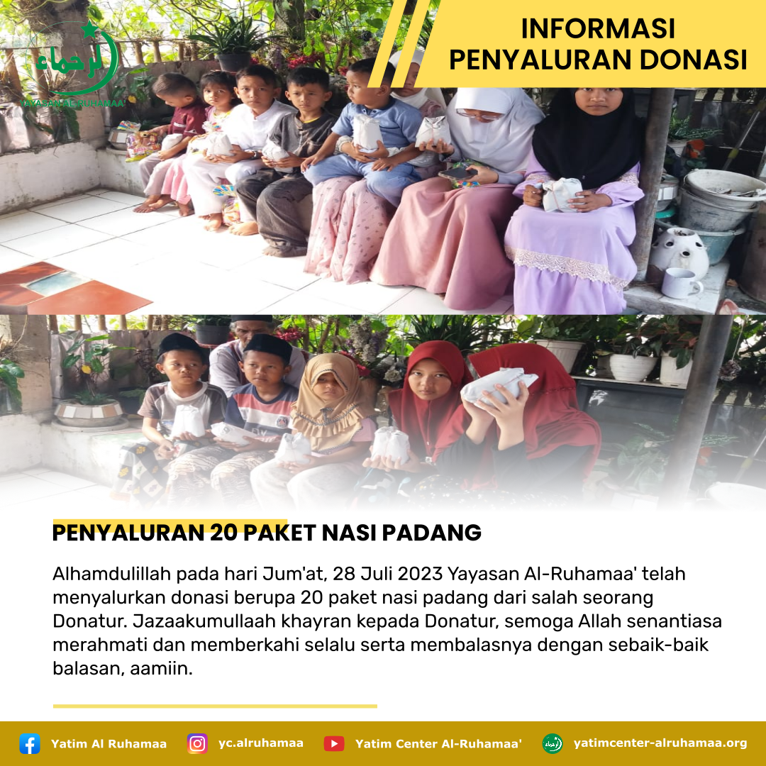 PENYALURAN 20 PAKET NASI PADANG
