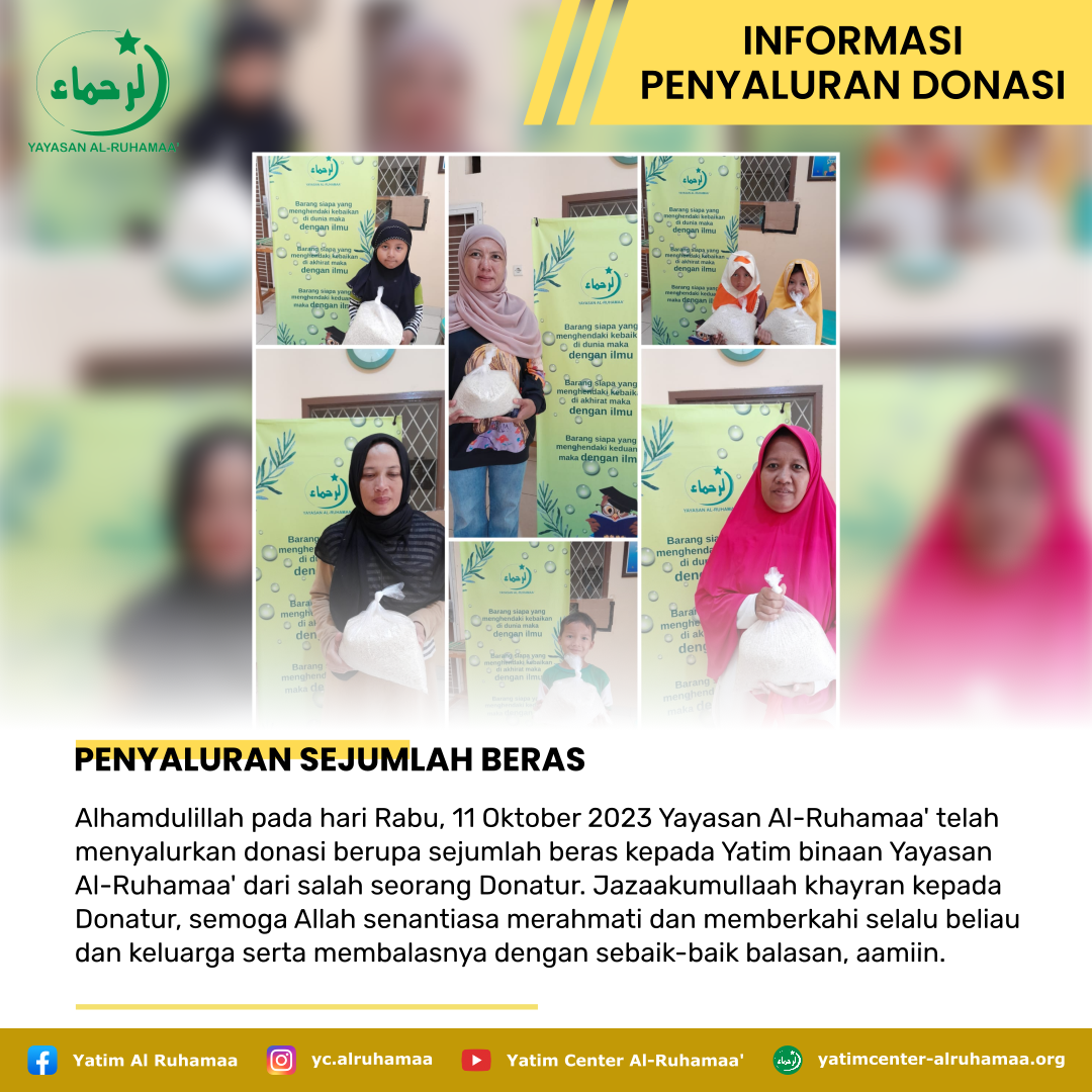 PENYALURAN SEJUMLAH BERAS