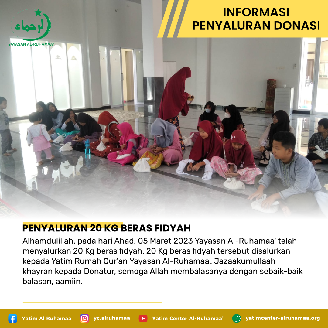 PENYALURAN 20 KG BERAS FIDYAH
