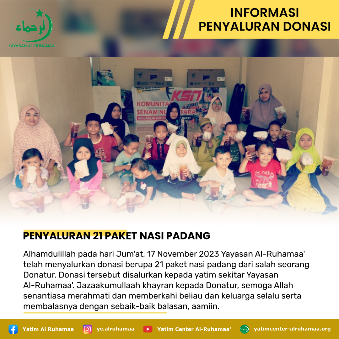 PENYALURAN 21 PAKET NASI PADANG