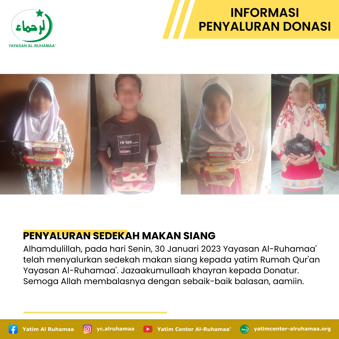 PENYALURAN SEDEKAH MAKAN SIANG