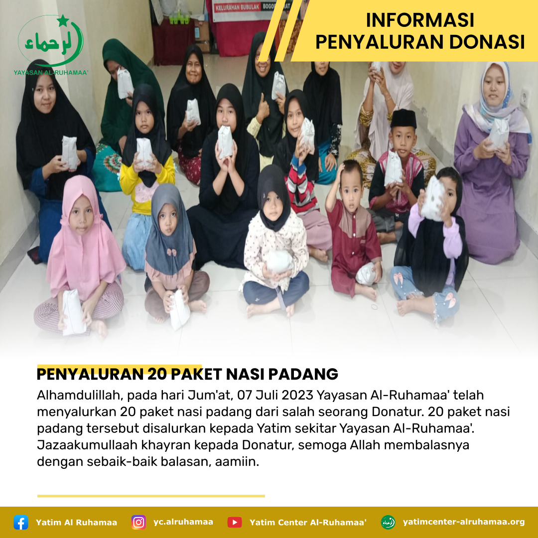 PENYALURAN 20 PAKET NASI PADANG