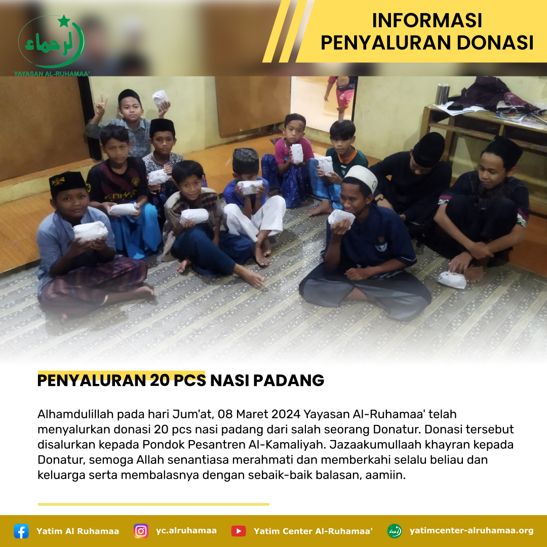 PENYALURAN 20 PCS NASI PADANG