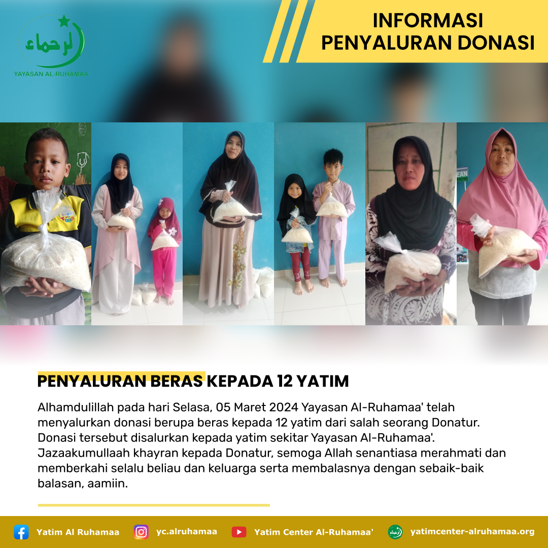 PENYALURAN BERAS KEPADA 12 YATIM