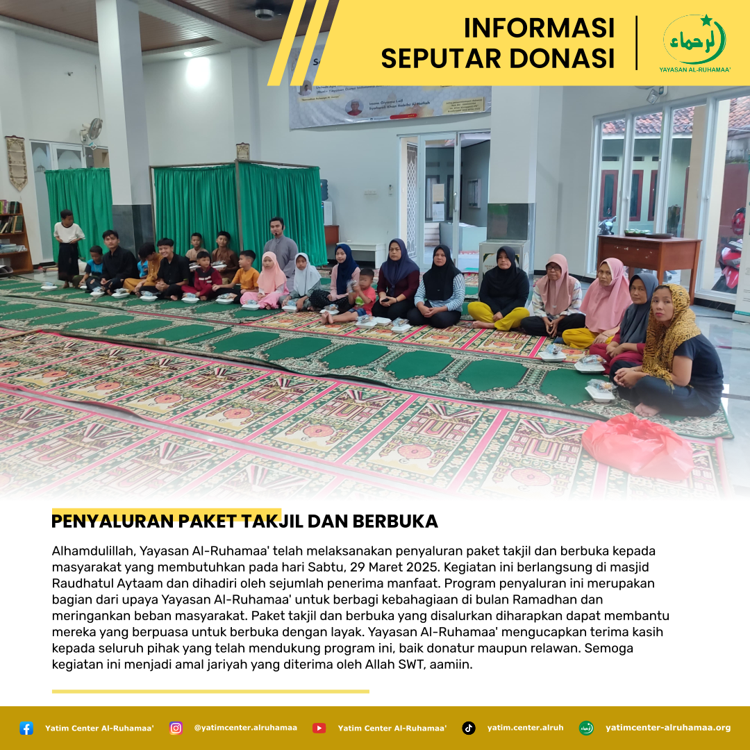 Penyaluran Paket Takjil dan Berbuka