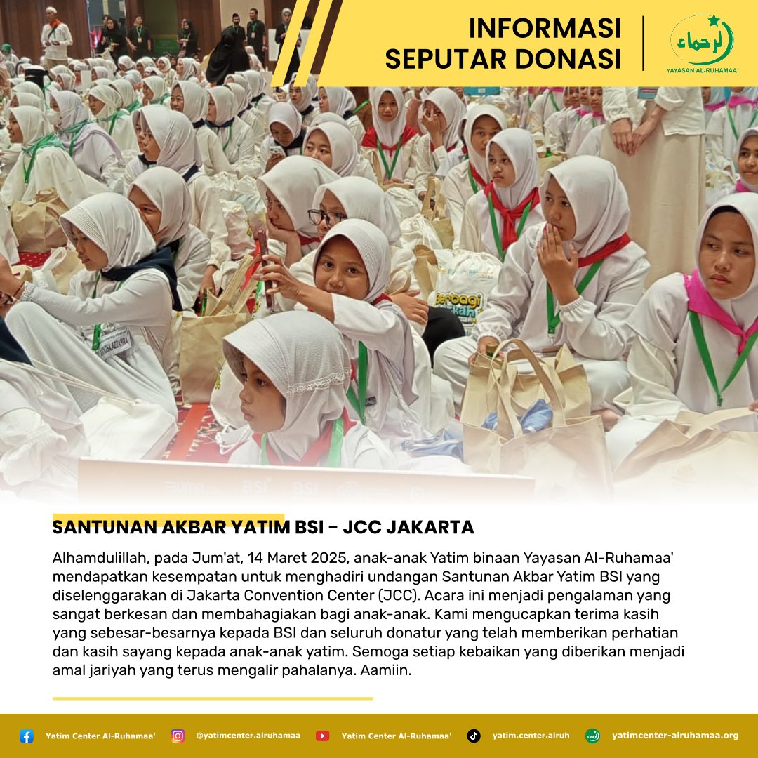 Santunan Akbar Yatim BSI - JCC Jakarta