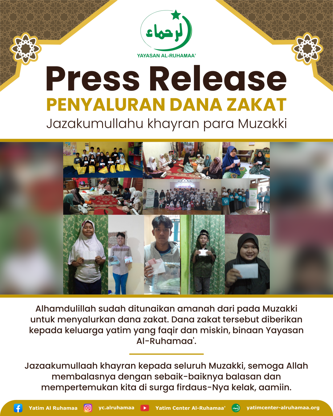 INFORMASI PENYALURAN DANA ZAKAT