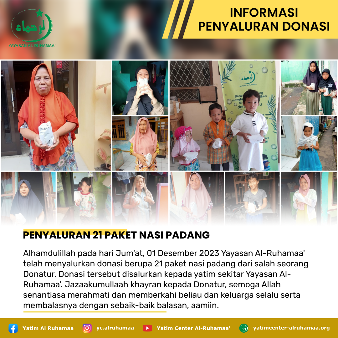 PENYALURAN 21 PAKET NASI PADANG
