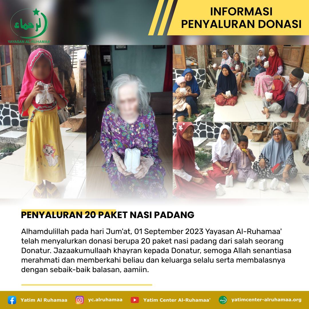 PENYALURAN 20 PAKET NASI PADANG