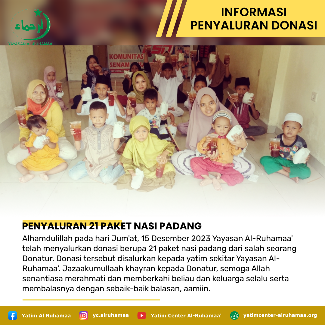 PENYALURAN 21 PAKET NASI PADANG