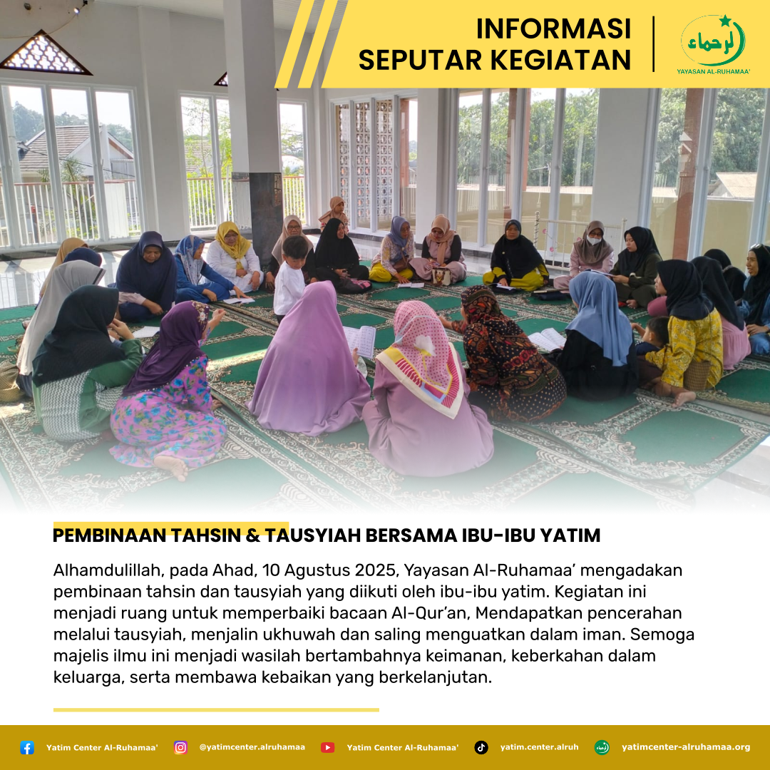 Pembinaan Tahsin & Tausyiah Bersama Ibu-ibu Yatim