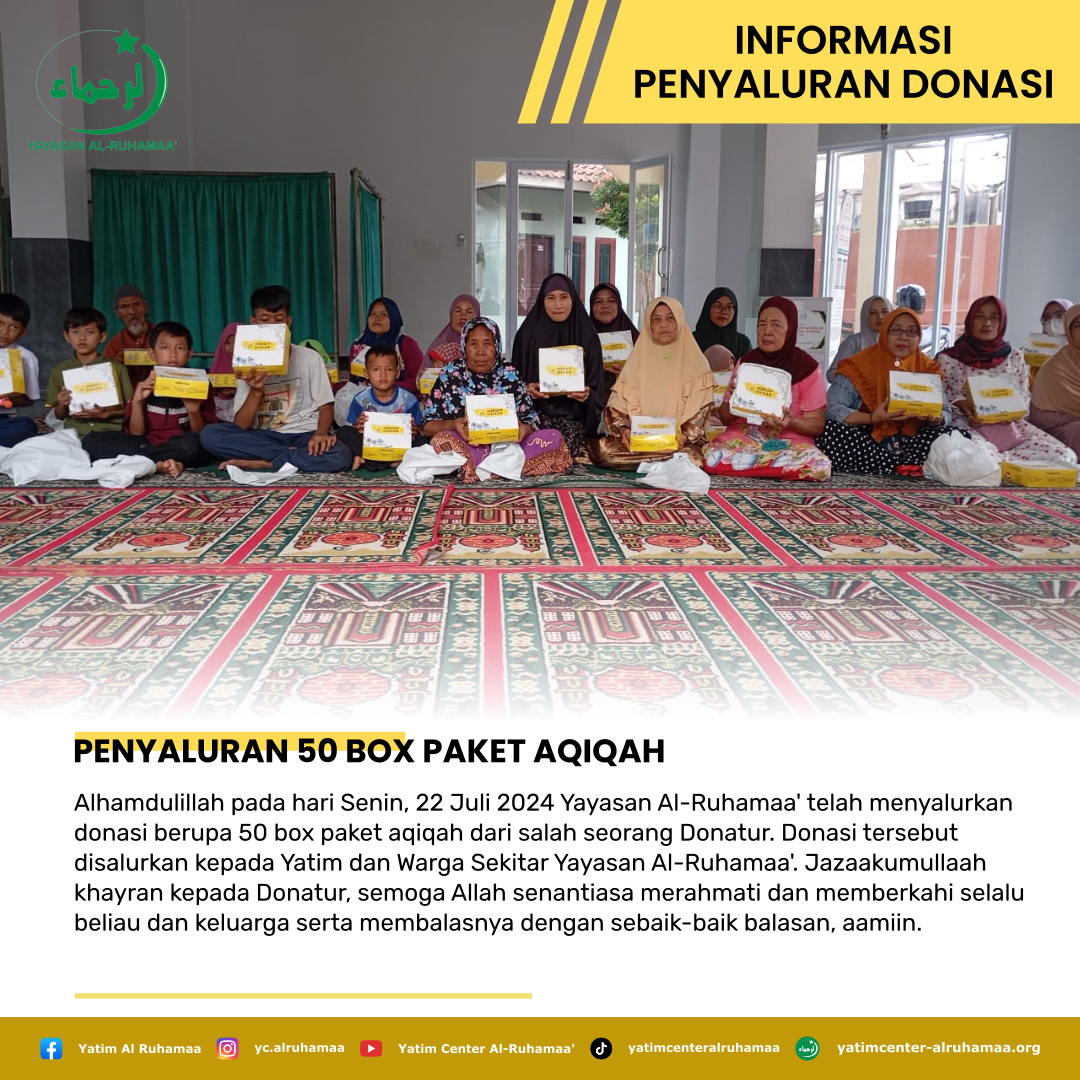 PENYALURAN 50 BOX PAKET AQIQAH