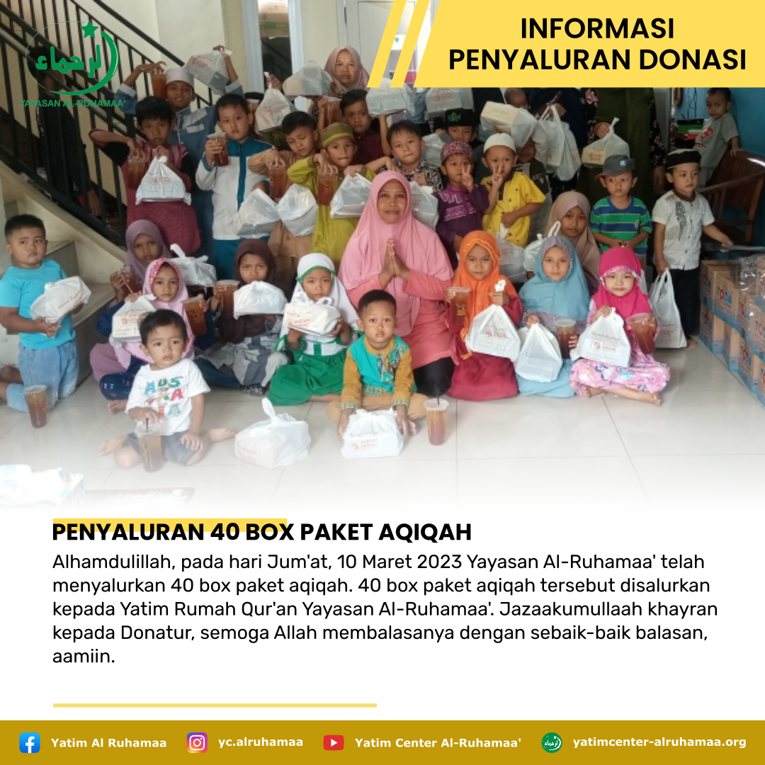 PENYALURAN 40 BOX PAKET AQIQAH