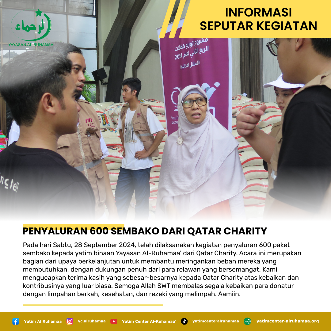 PENYALURAN 600 SEMBAKO DARI QATAR CHARITY