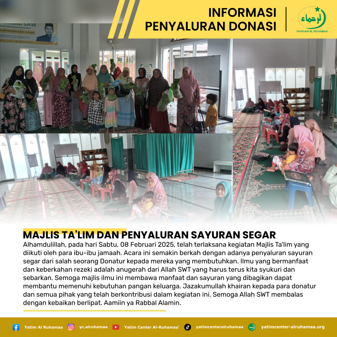 Majlis Ta'lim dan Penyaluran Sayuran Segar