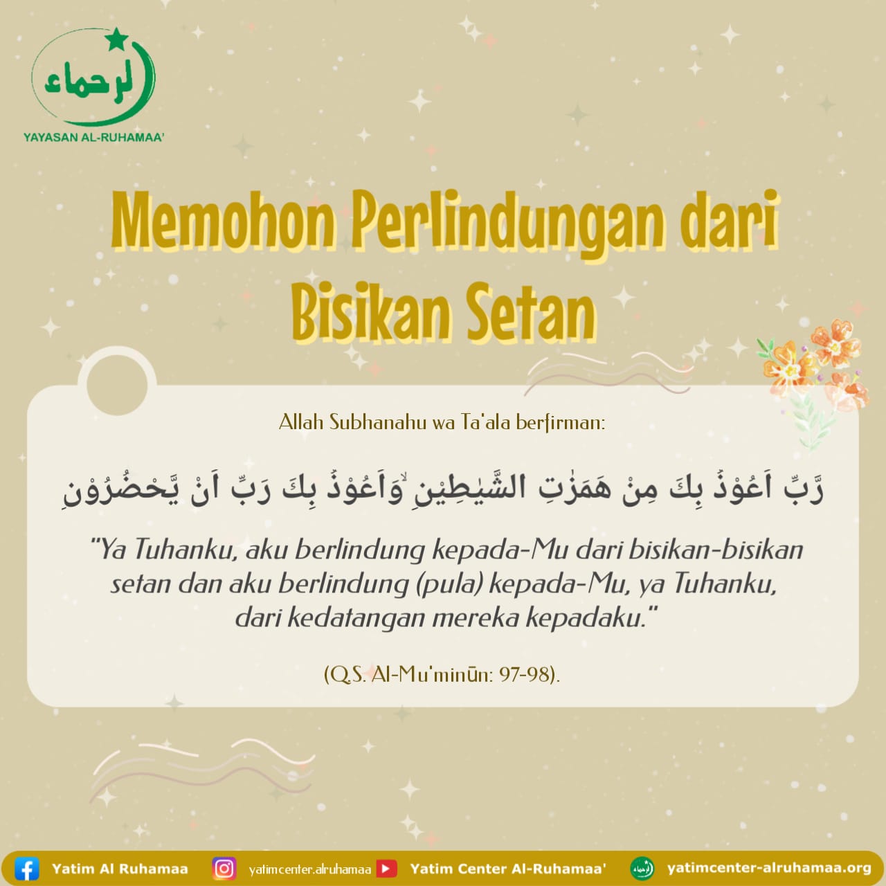 MEMOHON PERLINDUNGAN DARI BISIKAN SETAN 