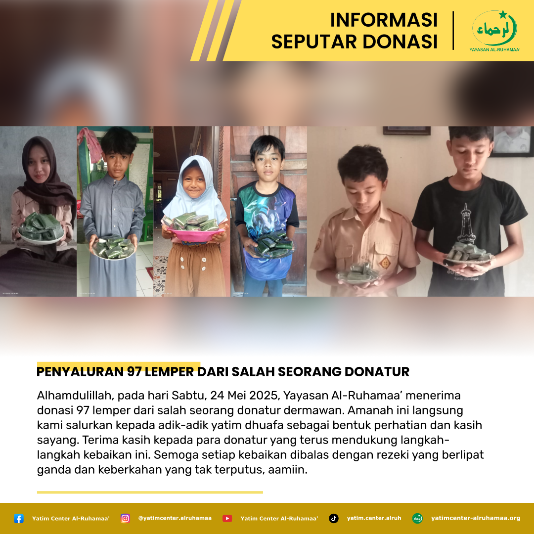 Penyaluran 97 Lemper Dari Salah Seorang Donatur