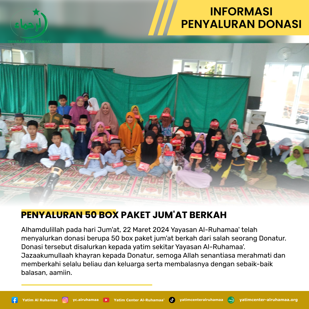 PENYALURAN 50 BOX PAKET JUM'AT BERKAH