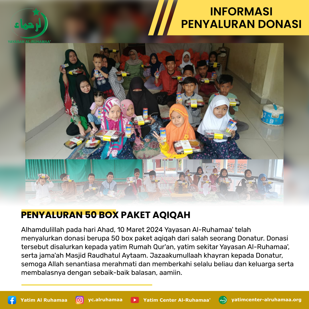 PENYALURAN 50 BOX PAKET AQIQAH