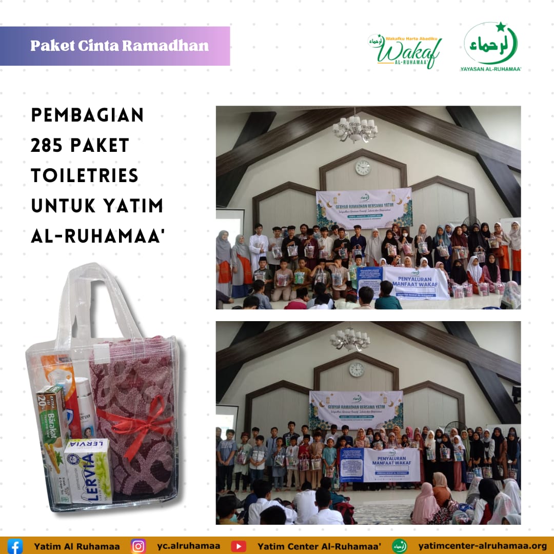 Pembagian Paket Cinta Ramadhan untuk Yatim Al-Ruhamaa'