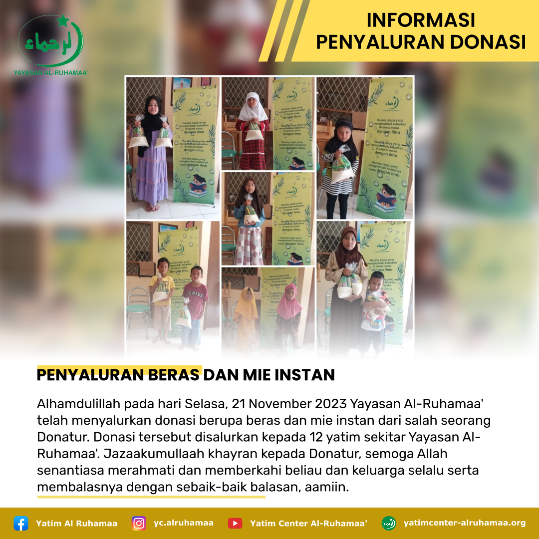 PENYALURAN BERAS DAN MIE INSTAN