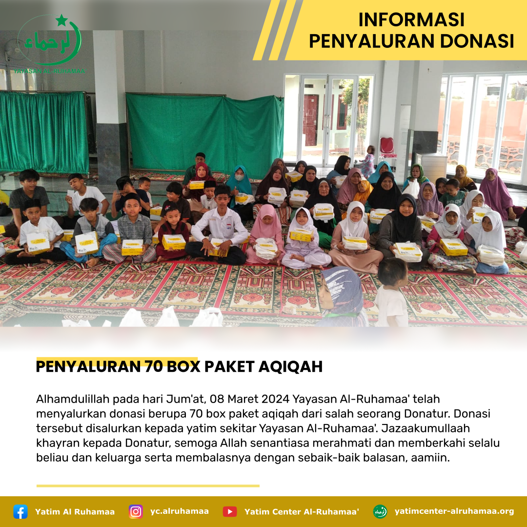 PENYALURAN 70 BOX PAKET AQIQAH