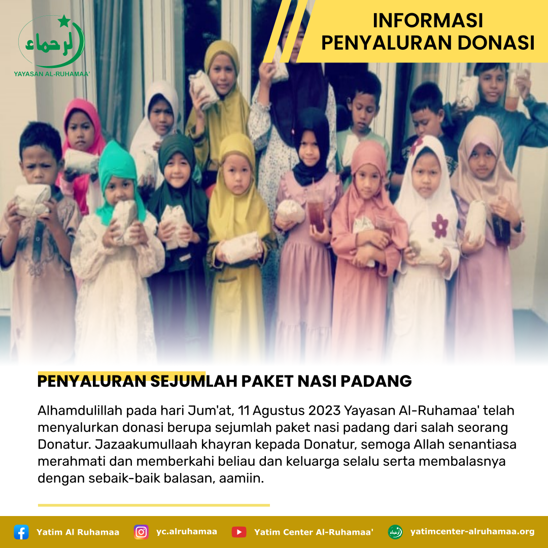 PENYALURAN SEJUMLAH PAKET NASI PADANG