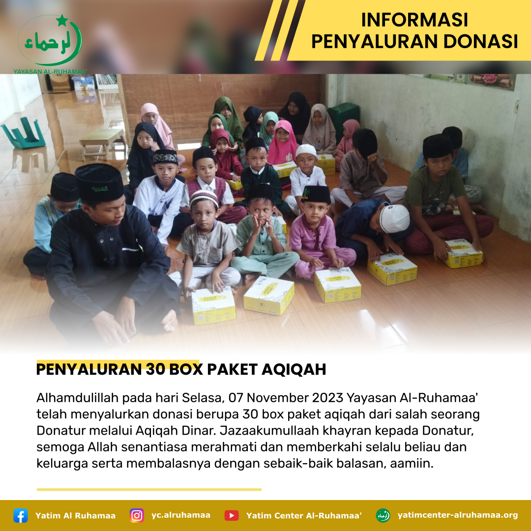 PENYALURAN 30 BOX PAKET AQIQAH