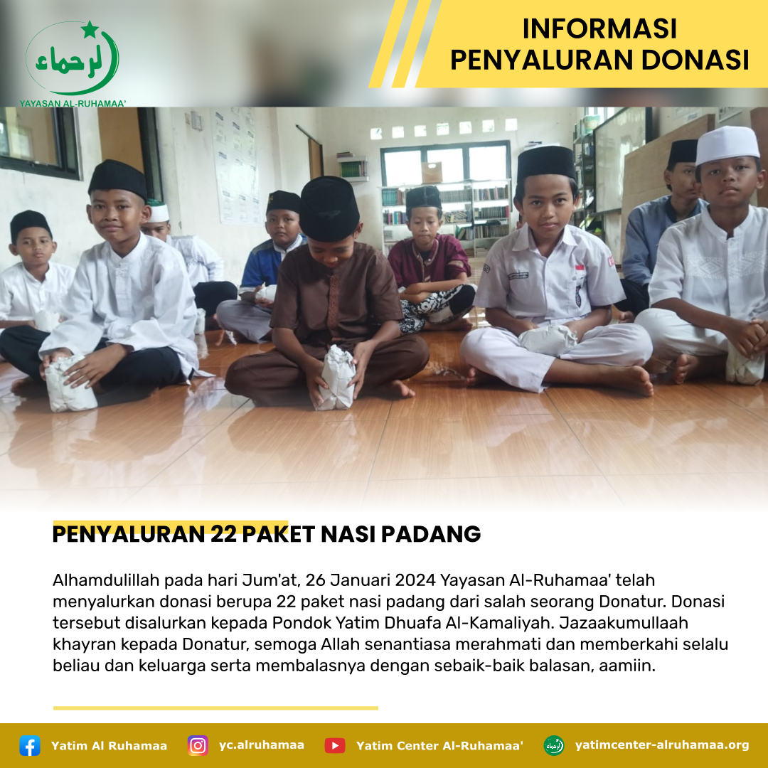 PENYALURAN 22 PAKET NASI PADANG