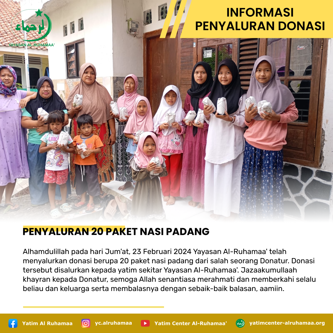 PENYALURAN 20 PAKET NASI PADANG